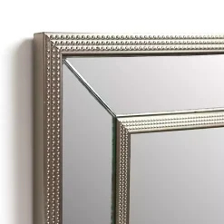 Kirklands Home Luxe Silver Beaded Wall Mirror Best