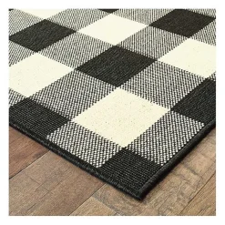 Kirklands Home Madura Buffalo Check Outdoor Area Rug, 5x7 Discount