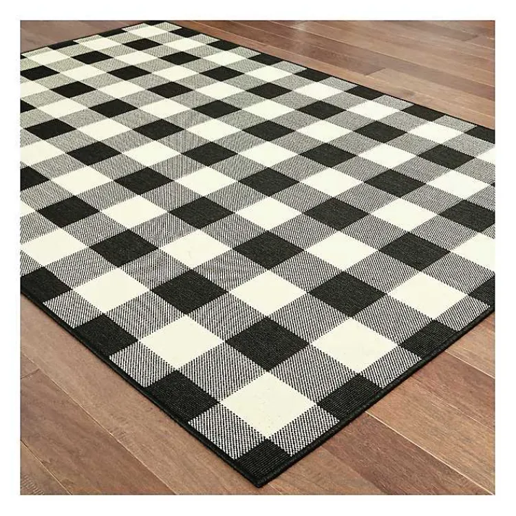 Kirklands Home Madura Buffalo Check Outdoor Area Rug, 5x7 Discount