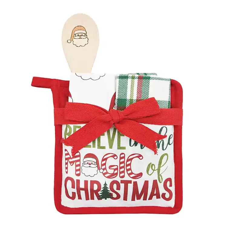 Christmas Dining & Entertaining>Kirklands Home Magic of Christmas 4-pc. Pot Holder and Towel Set