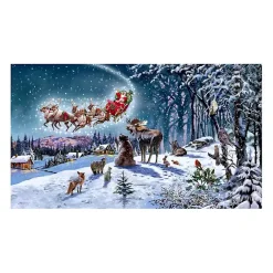 Christmas Art & Wall Decor>Kirklands Home Magical Christmas Sleigh Canvas Art Print Multi