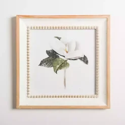 Kirklands Home Magnolia Beaded Framed Art Print Sale