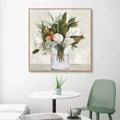 Kirklands Home Magnolia Bouquet Framed Canvas Art Print Discount