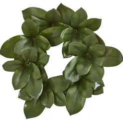 Wreaths>Kirklands Home Magnolia Leaf Wreath, 22 in. Green