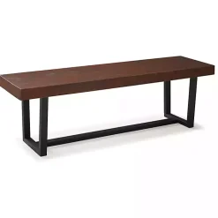 Kirklands Home Mahogany Solid Pine Two-Tone Dining Bench Brown Sale