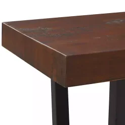 Kirklands Home Mahogany Solid Pine Two-Tone Dining Bench Brown Sale
