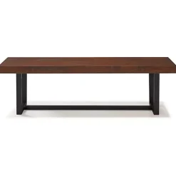 Kirklands Home Mahogany Solid Pine Two-Tone Dining Bench Brown Sale
