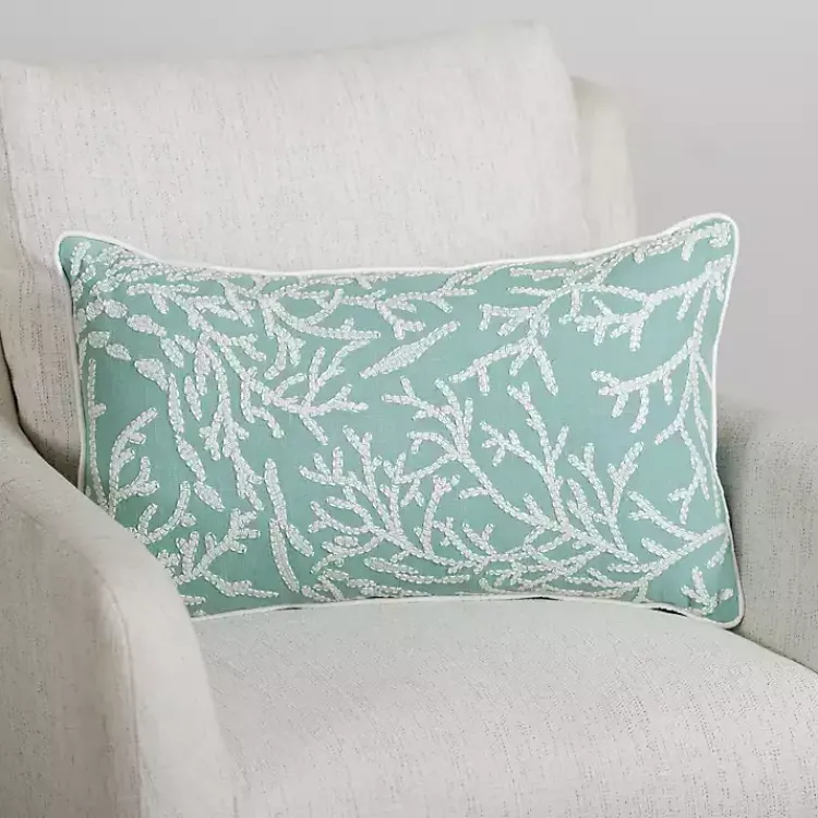 Pillows>Kirklands Home Maiden Coral Lumbar Pillow