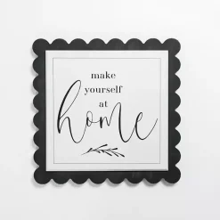 Kirklands Home Make Yourself at Home Scalloped Wall Plaque Hot