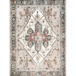 Kirklands Home Mali Traditional Medallion Washable Area Rug, 5x8 Best