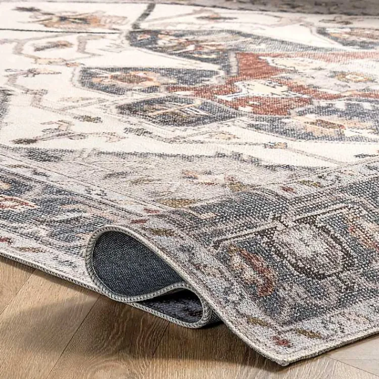 Kirklands Home Mali Traditional Medallion Washable Area Rug, 5x8 Best