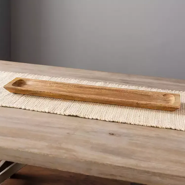 Decorative Bowls & Jars>Kirklands Home Mango Wood Bowl Runner Brown