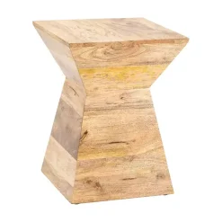 Kirklands Home Mango Wood Nielsen Accent Table Tan Clearance
