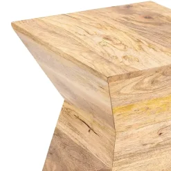 Kirklands Home Mango Wood Nielsen Accent Table Tan Clearance