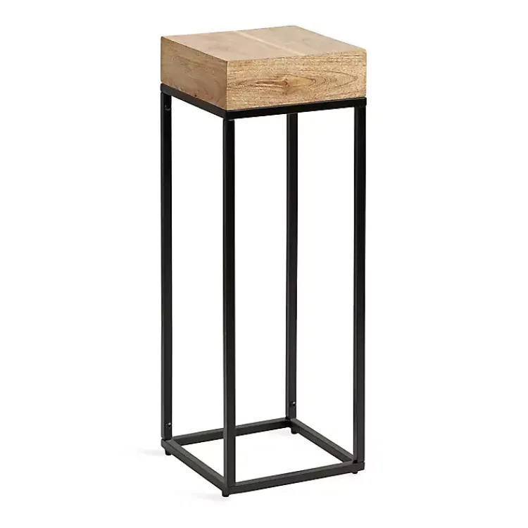 Kirklands Home Mango Wood Tabletop Square Side Table Tan Outlet