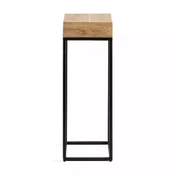 Kirklands Home Mango Wood Tabletop Square Side Table Tan Outlet