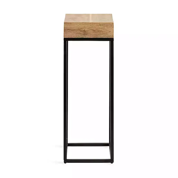 Kirklands Home Mango Wood Tabletop Square Side Table Tan Outlet