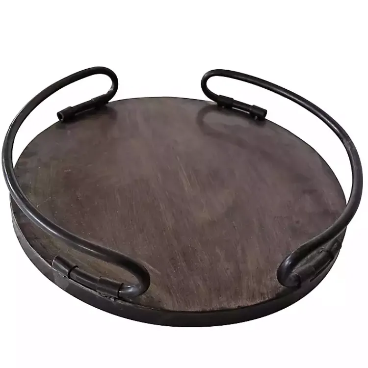 Decorative Trays>Kirklands Home Manhattan Metal Tray Brown