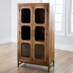 Kirklands Home Manu Natural Mango Wood Cabinet Discount