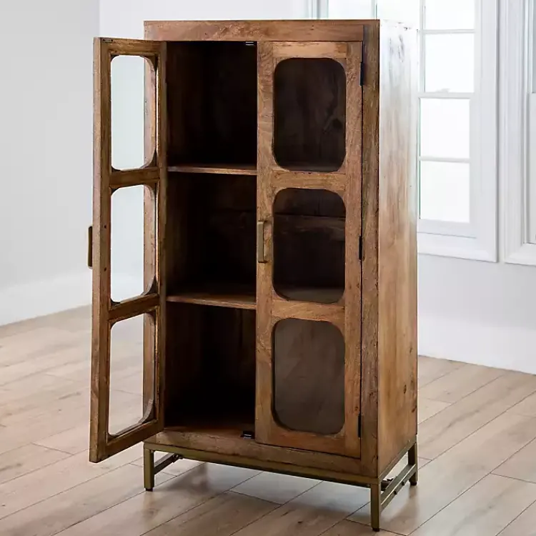 Kirklands Home Manu Natural Mango Wood Cabinet Discount