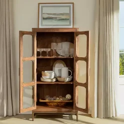 Kirklands Home Manu Natural Mango Wood Cabinet Discount