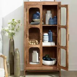 Kirklands Home Manu Natural Mango Wood Cabinet Discount