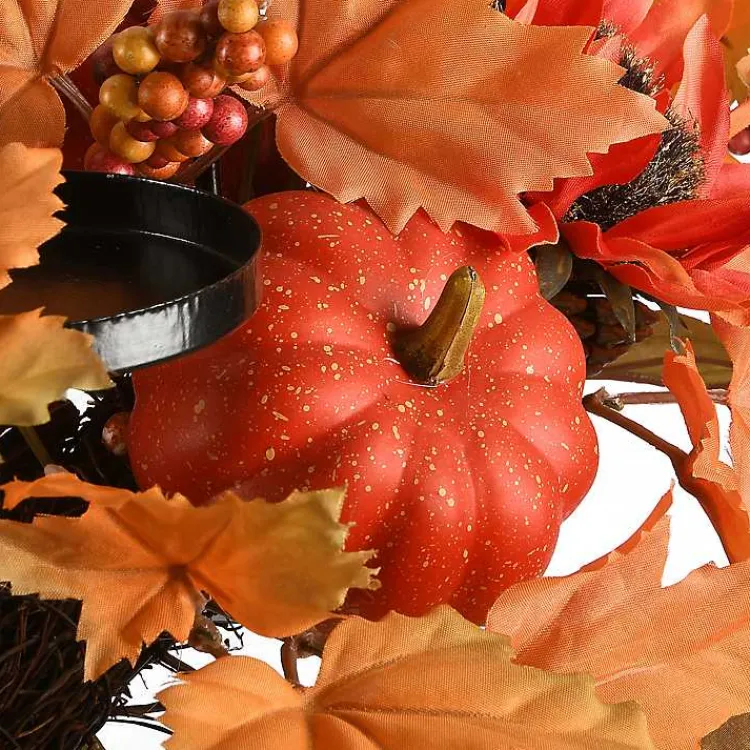 Arrangements & Greenery>Kirklands Home Maple Leaf Candleholder Centerpiece