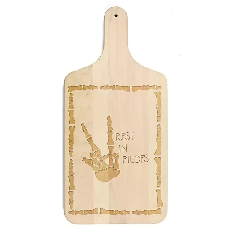 Halloween>Kirklands Home Maple Rest in Pieces Halloween Cutting Board Tan