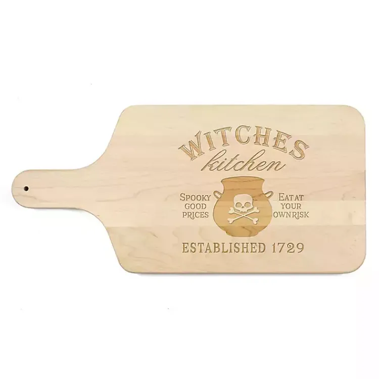 Halloween>Kirklands Home Maple Witches Kitchen Halloween Cutting Board Tan