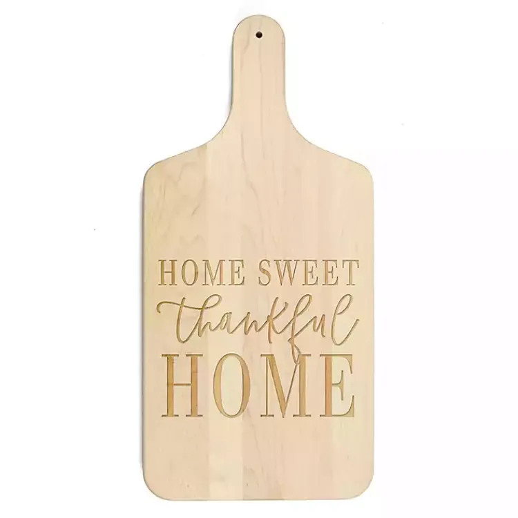 Kirklands Home Maple Wood Home Sweet Thankful Home Cutting Board Tan Discount