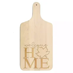 Kirklands Home Maple Wood Welcome Home Leaf Cutting Board Tan Online