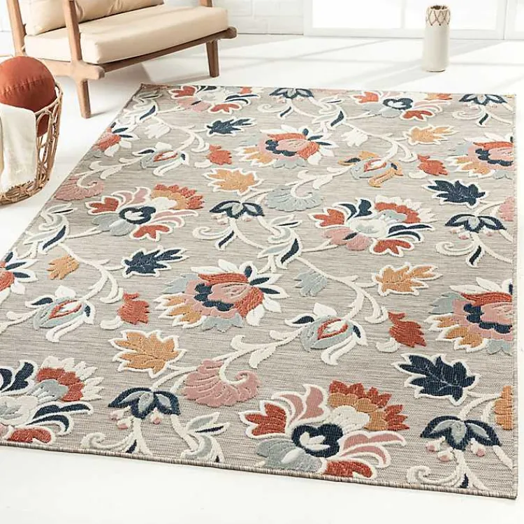 Kirklands Home Mara Floral Blossom Indoor/Outdoor Area Rug, 7x9 Sale