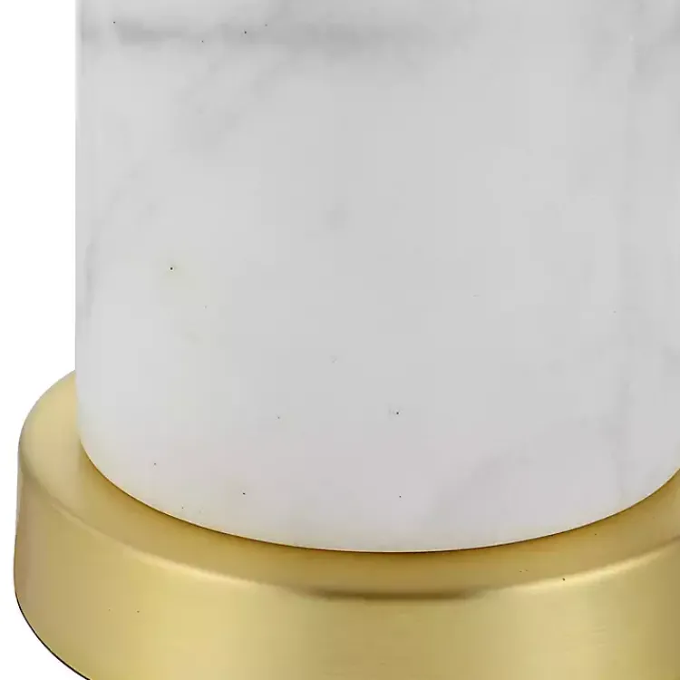 Kirklands Home Marble and Gold Turret Buffet Lamp White Outlet