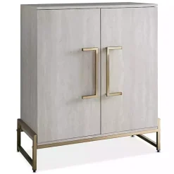 Kirklands Home Marble Finish Gold Handle Storage Cabinet Online
