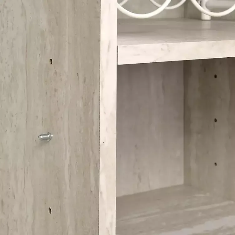 Kirklands Home Marble Finish Gold Handle Storage Cabinet Online