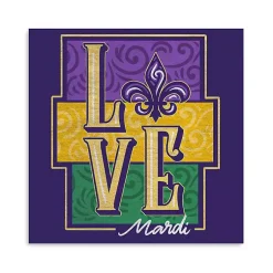 Mardi Gras Decorations>Kirklands Home Mardi Gras Love Canvas Art Print