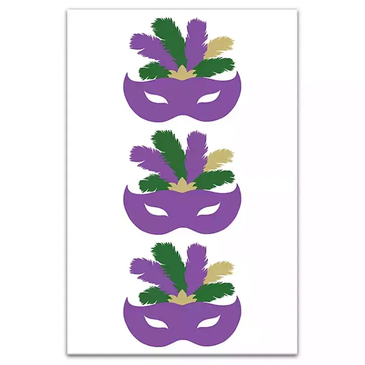 Mardi Gras Decorations>Kirklands Home Mardi Gras Masks Canvas Wall Plaque