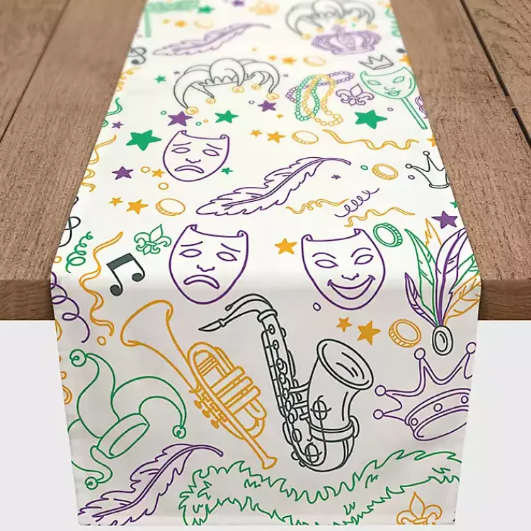 Mardi Gras Decorations>Kirklands Home Mardi Gras Party Table Runner, 90 in.