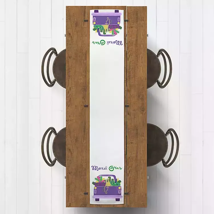 Mardi Gras Decorations>Kirklands Home Mardi Gras Truck Table Runner, 72 in.