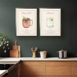 Kirklands Home Margarita Framed Art Print Green New