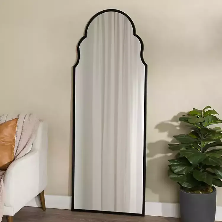 Kirklands Home Maria Metal Arch Full Length Mirror Black Discount