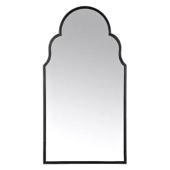 Kirklands Home Maria Metal Arch Wall Mirror Black Outlet