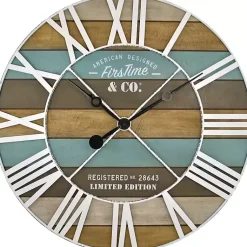 Kirklands Home Maritime Planks Wall Clock