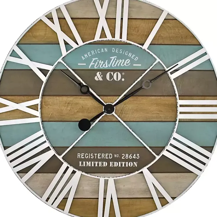 Kirklands Home Maritime Planks Wall Clock