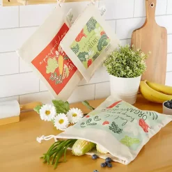 Kirklands Home Market Veggies Produce Bags, Set of 3 Discount