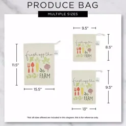 Kirklands Home Market Veggies Produce Bags, Set of 3 Discount