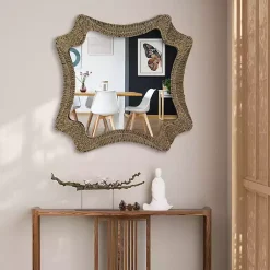 Kirklands Home Marley Natural Woven Rope Wall Mirror Best