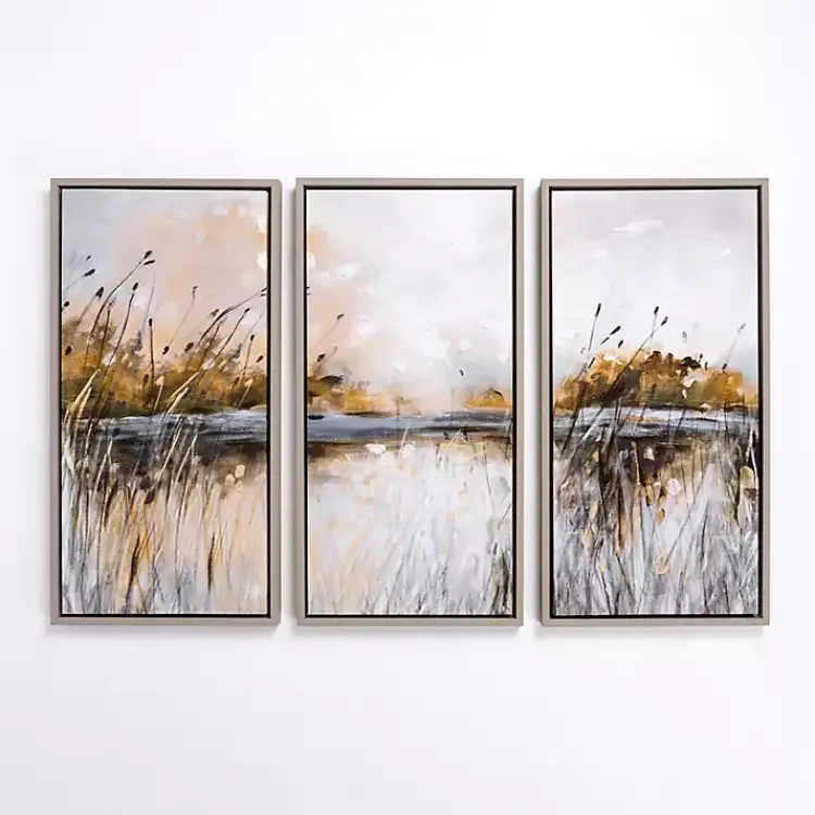 Kirklands Home Marshland Landscape Framed Art Prints, Set of 3 Multi