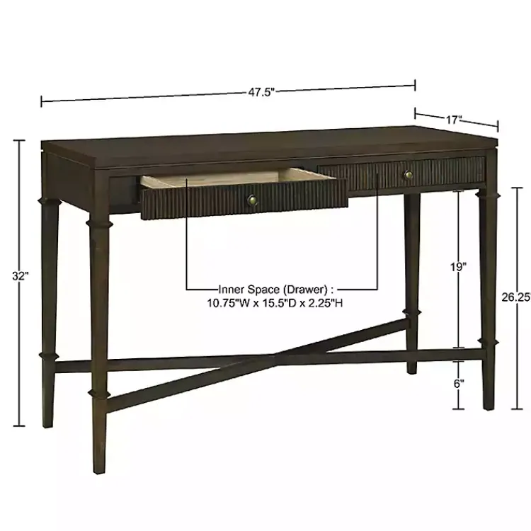 Kirklands Home Martha Stewart Console Table Brown Online