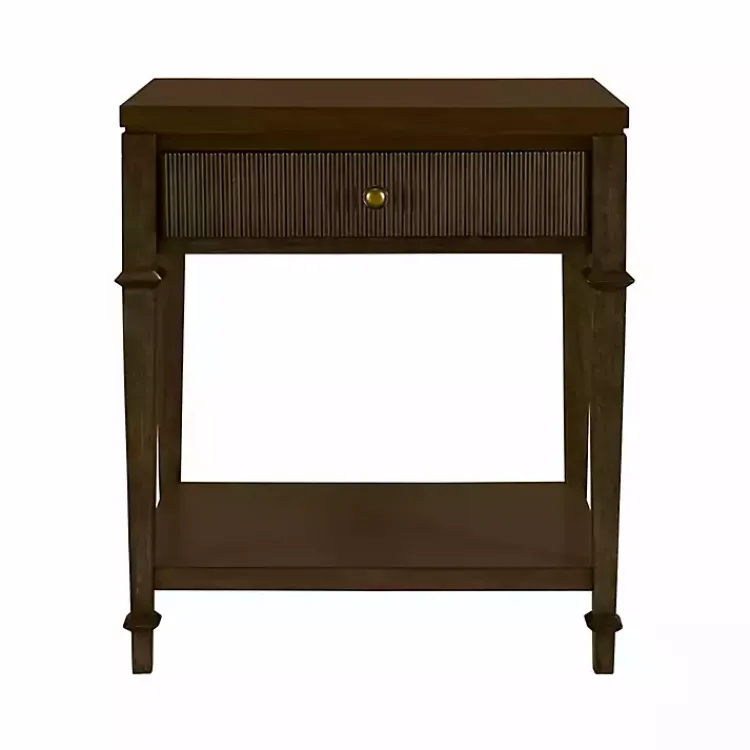 Kirklands Home Martha Stewart Dark Wood Nightstand Brown Best